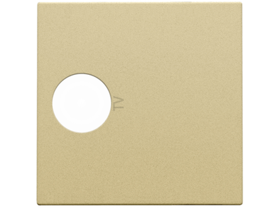 Afwerkingsset voor enkelvoudige coaxaansluiting voor tv, alu gold coated