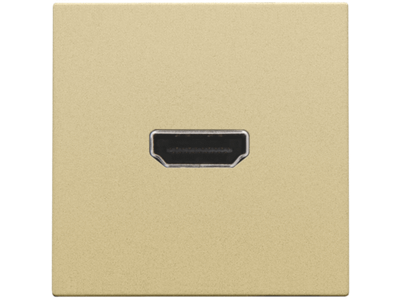 Afwerkingsset met HDMI-naar-schroefaansluiting, alu gold coated
