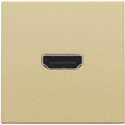 Afwerkingsset met HDMI-naar-HDMI-aansluiting, alu gold coated  Niko