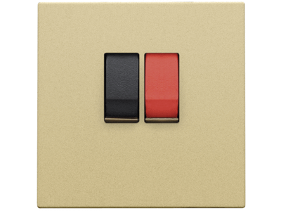 Afwerkingsset voor enkelvoudige luidsprekeraansluiting, alu gold coated