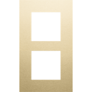 Tweevoudige afdekplaat met 60 mm verticale centerafstand Niko Pure alu gold 