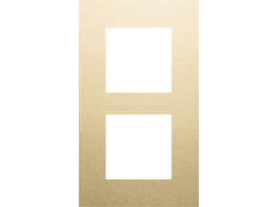 Tweevoudige afdekplaat met 60 mm verticale centerafstand Niko Pure alu gold