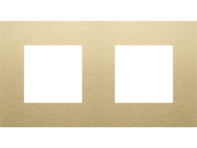 Tweevoudige afdekplaat met 71 mm centerafstand Niko Pure alu gold