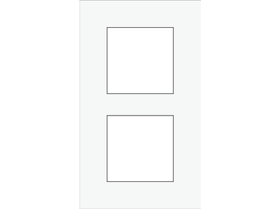 Tweevoudige afdekplaat met 60 mm verticale centerafstand Niko Pure liquid snow white