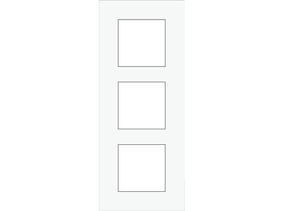 Drievoudige afdekplaat met 60 mm verticale centerafstand Niko Pure liquid snow white