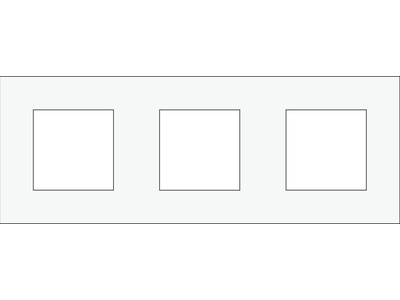 Drievoudige afdekplaat met 71 mm centerafstand Niko Pure liquid snow white