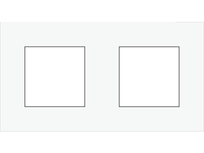 Tweevoudige afdekplaat met 71 mm centerafstand Niko Pure liquid snow white