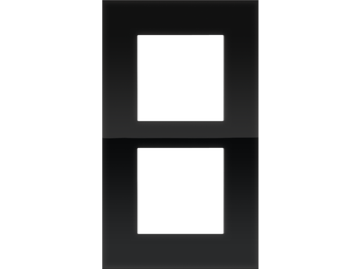 Tweevoudige afdekplaat met 60 mm verticale centerafstand Niko Pure liquid black