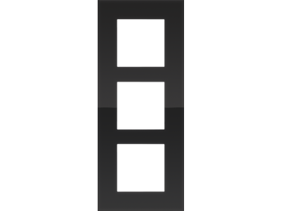 Drievoudige afdekplaat met 60 mm verticale centerafstand Niko Pure liquid black