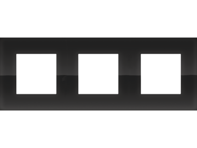 Drievoudige afdekplaat met 71 mm centerafstand Niko Pure liquid black