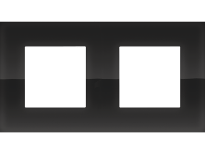 Tweevoudige afdekplaat met 71 mm centerafstand Niko Pure liquid black