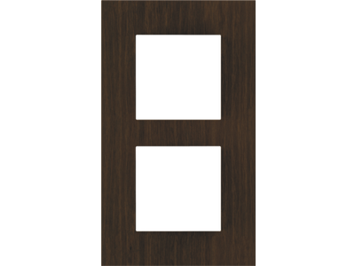 Tweevoudige afdekplaat met 60 mm verticale centerafstand Niko Pure dark bamboo on anthracite