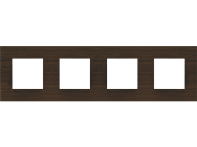 Viervoudige afdekplaat met 71 mm centerafstand Niko Pure dark bamboo on anthracite