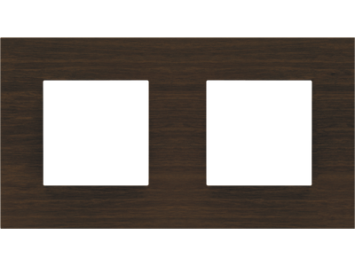 Tweevoudige afdekplaat met 71 mm centerafstand Niko Pure dark bamboo on anthracite