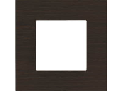 Enkelvoudige afdekplaat Niko Pure dark bamboo on gold