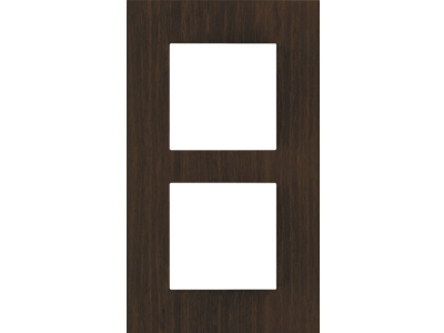 Tweevoudige afdekplaat met 60 mm verticale centerafstand Niko Pure dark bamboo on gold