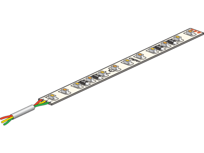 Ledstrip op rol met 120 leds (60 warm witte en 60 koud witte leds).