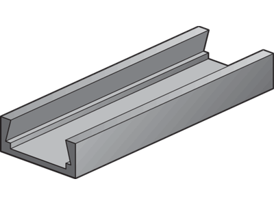 Vlak aluminium profiel, 2 m