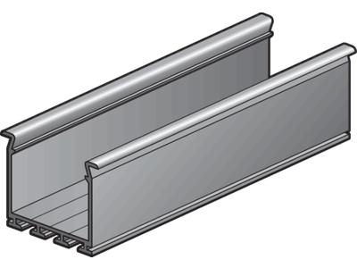 Breed architecturaal aluminium profiel, 2 m