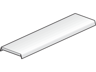 Brede vlakke milky white cover, 2 m