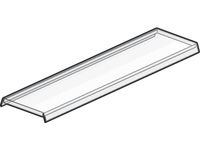 Brede vlakke transparante cover, 2 m