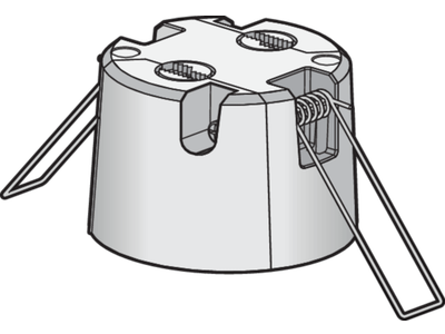 Inbouwdoos met veerklemmen voor 350-500111, 350-530311 en 350-100111