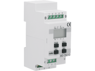 Lichtstuurmodule voor gebruik in combinatie met lichtmeetcel en bewegingsmelder