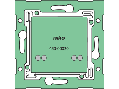 Enkelvoudige muurprint met connector voor Nikobus drukknop