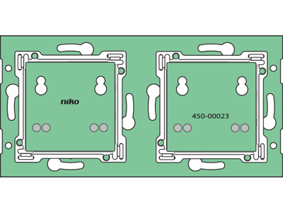 Huisautomatisering - horizontale muurprint zonder aansluitunit voor drukknop