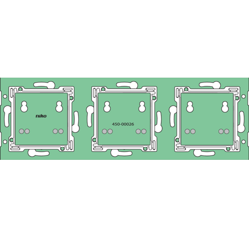 Domotique - platine murale simple sans unité de raccordement pour bouton-poussoir  Niko