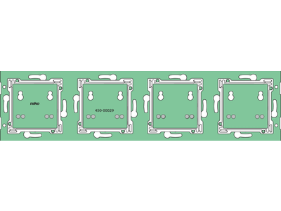 Huisautomatisering - horizontale muurprint zonder aansluitunit voor drukknop