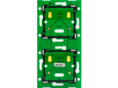 Tweevoudige verticale muurprint voor Niko Home Control voor gebruik met aansluitunit