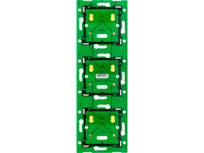 Drievoudige verticale muurprint voor Niko Home Control voor gebruik met aansluitunit