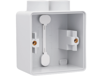 Spuitwaterdichte opbouwdoos met één tweevoudige M20-ingang voor het inbouwen van één functie, grey