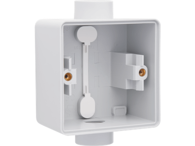 Spuitwaterdichte opbouwdoos met twee enkelvoudige M20-ingangen voor het inbouwen van één functie, grey