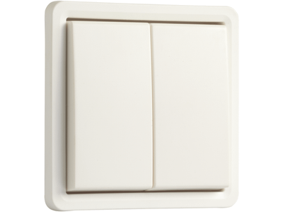 Spuitwaterdichte opbouwserieschakelaar 10 AX/250 Vac met insteekklemmen, exclusief opbouwdoos