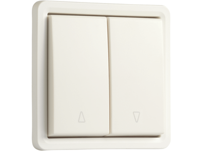 Spuitwaterdichte opbouwrolluikdrukknop 10 A/250 Vac, mechanisch vergrendeld en elektrisch gescheiden, exclusief opbouwdoos