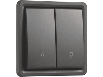 Spuitwaterdichte opbouwrolluikdrukknop 10 A/250 Vac, mechanisch vergrendeld en elektrisch gescheiden, exclusief opbouwdoos