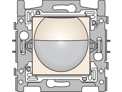 Bewegingsmelder 180 ° met schakelcontact 10 A, 230 V, 8 m, Crème