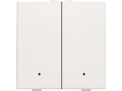 Tweevoudige drukknop met led voor Niko Home Control, white