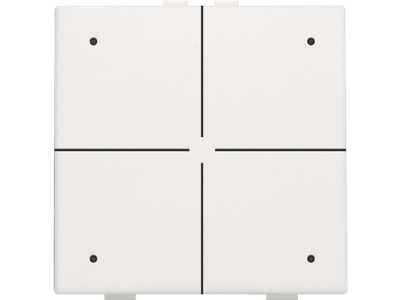 Viervoudige drukknop met led voor Niko Home Control, white