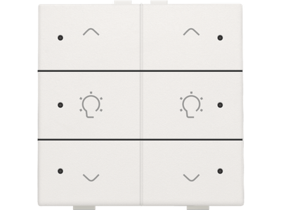 Dubbele dimbediening met led voor Niko Home Control, white
