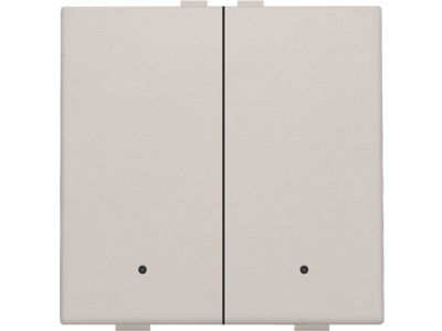 Tweevoudige drukknop met led voor Niko Home Control, light grey