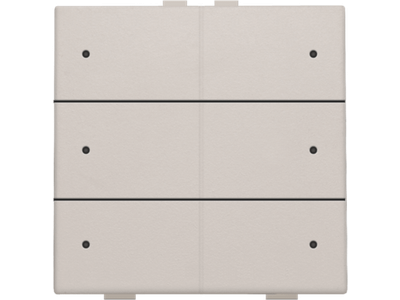 Zesvoudige drukknop met led voor Niko Home Control, light grey