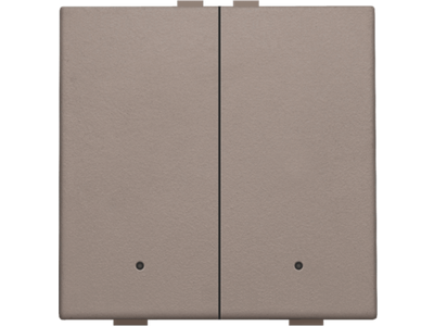 Tweevoudige drukknop met led voor Niko Home Control, greige
