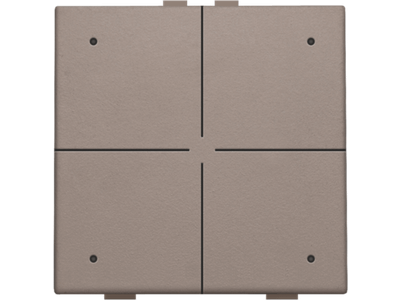Viervoudige drukknop met led voor Niko Home Control, greige