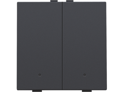 Tweevoudige drukknop met led voor Niko Home Control, anthracite