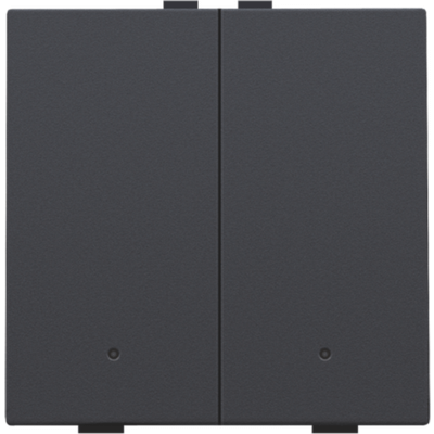 Bouton-poussoir double avec LED pour Niko Home Control, anthracite  Niko