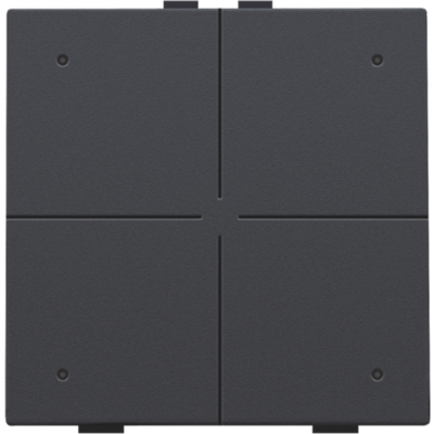 Bouton-poussoir quadruple avec LED pour Niko Home Control, anthracite  Niko