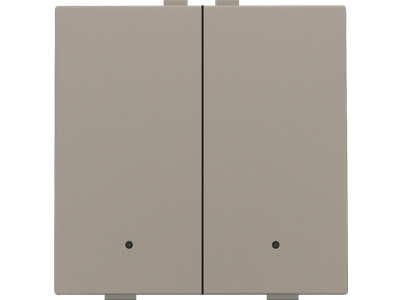 Tweevoudige drukknop met led voor Niko Home Control, bronze